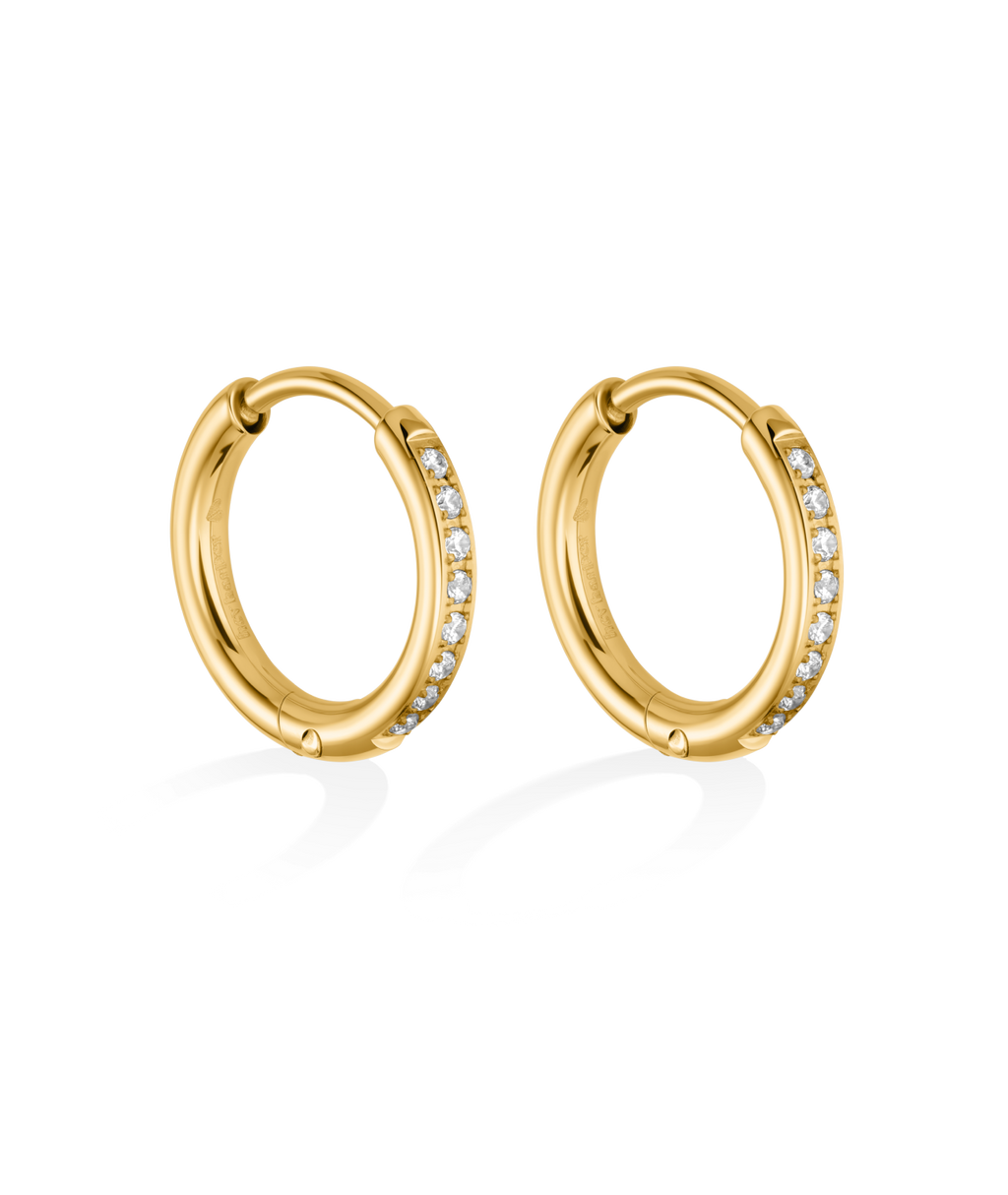 Crystal Huggie Hoop Earrings