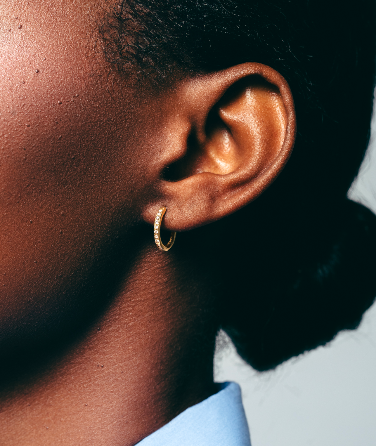 Crystal Huggie Hoop Earrings