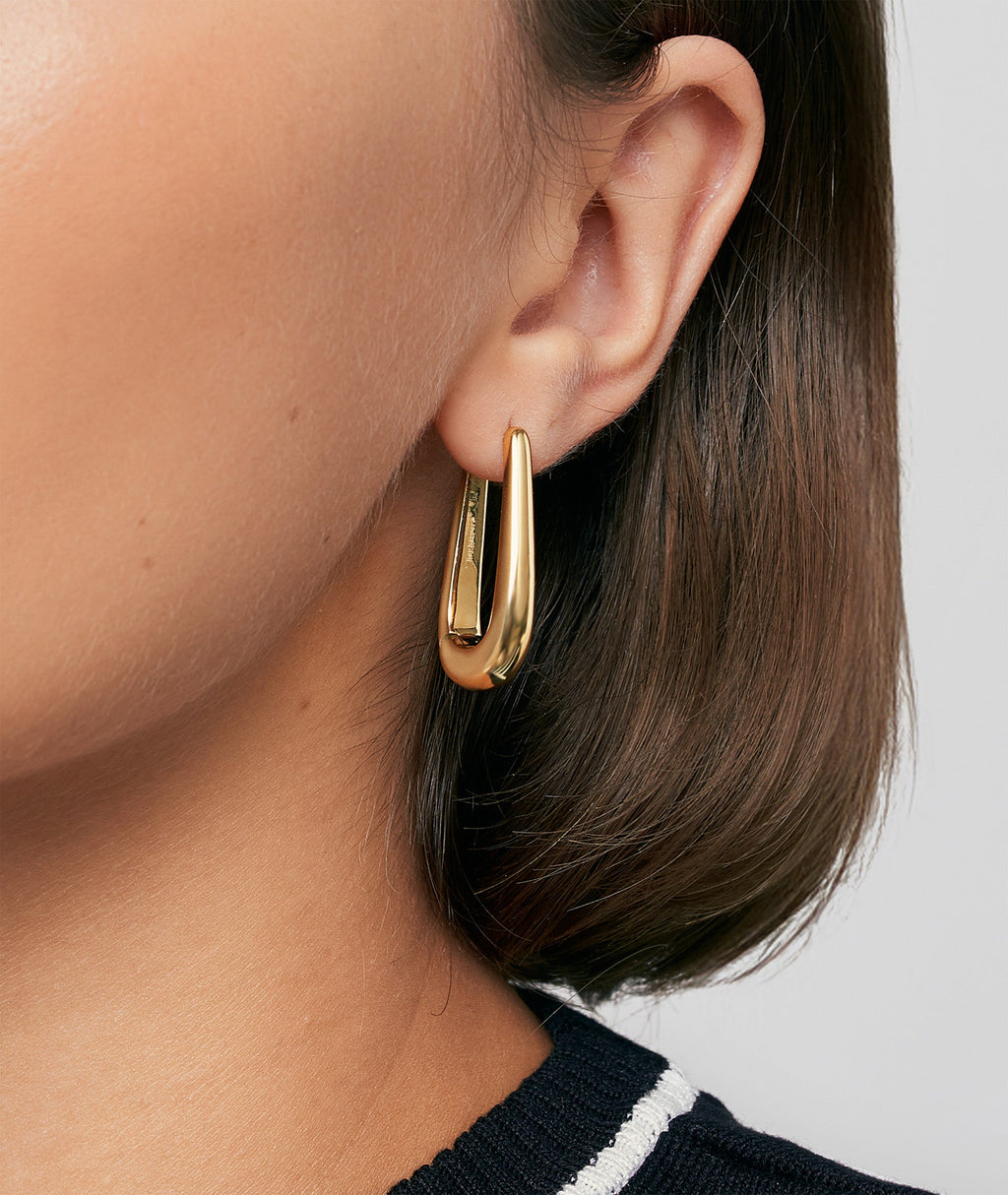 September Long Oval Earrings