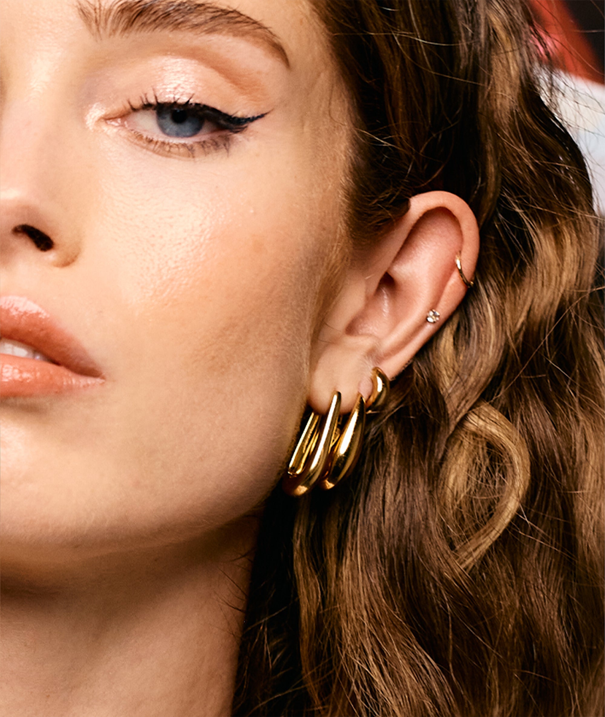 September Long Oval Earrings