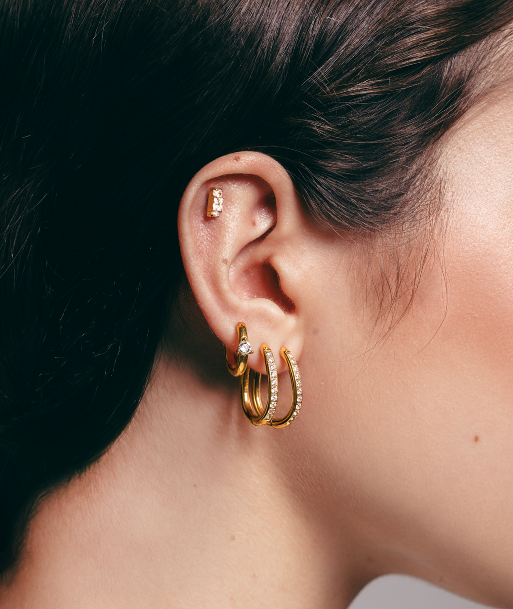 Crystal Hoop Earrings