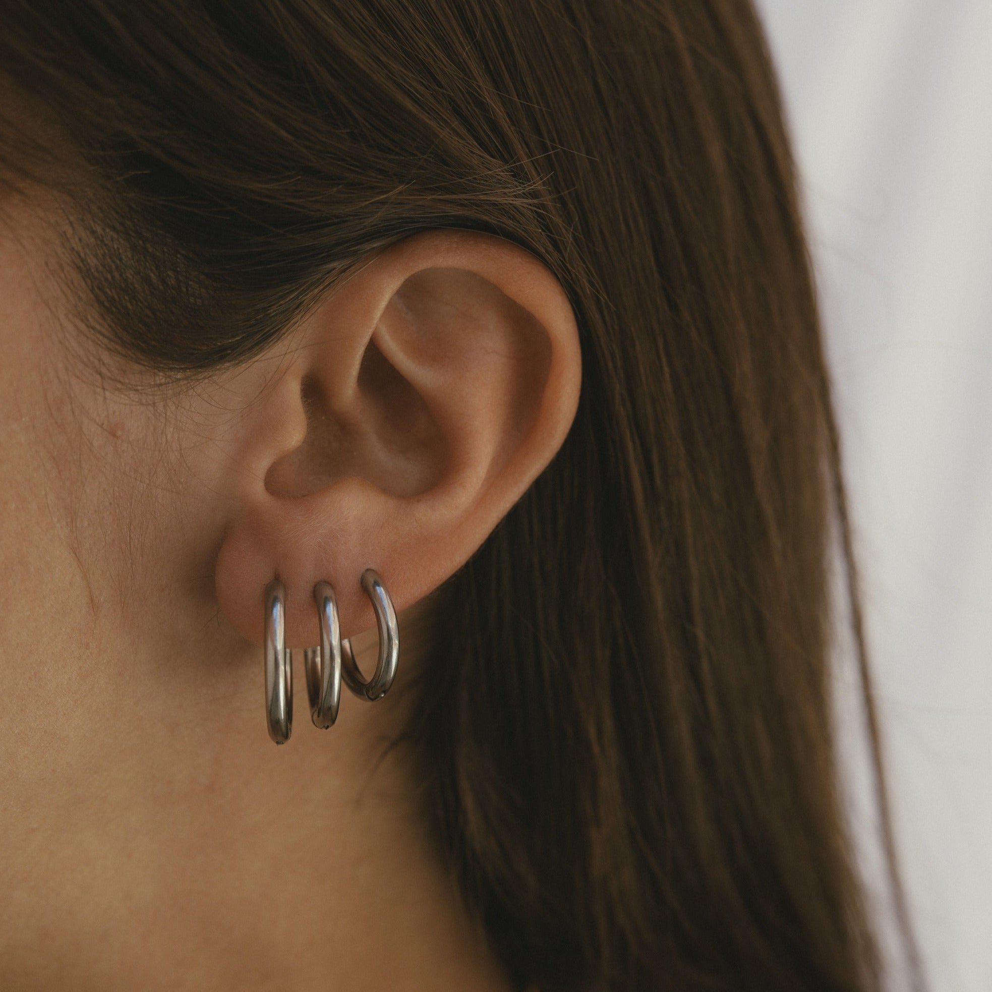 Hoop Silver Earrings  Hey Harper (6576420585585)