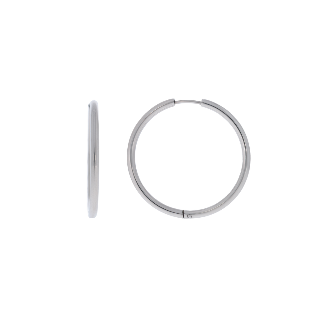 Thin Ruby Silver Earrings (6684668723313)