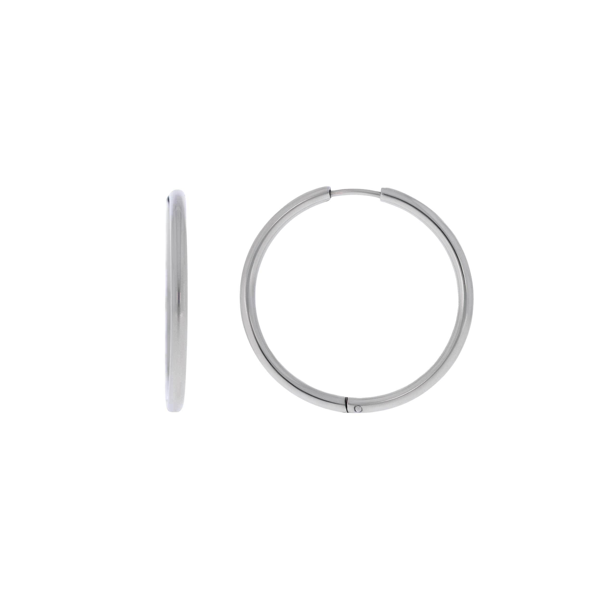 Thin Ruby Silver Earrings (6684668723313)