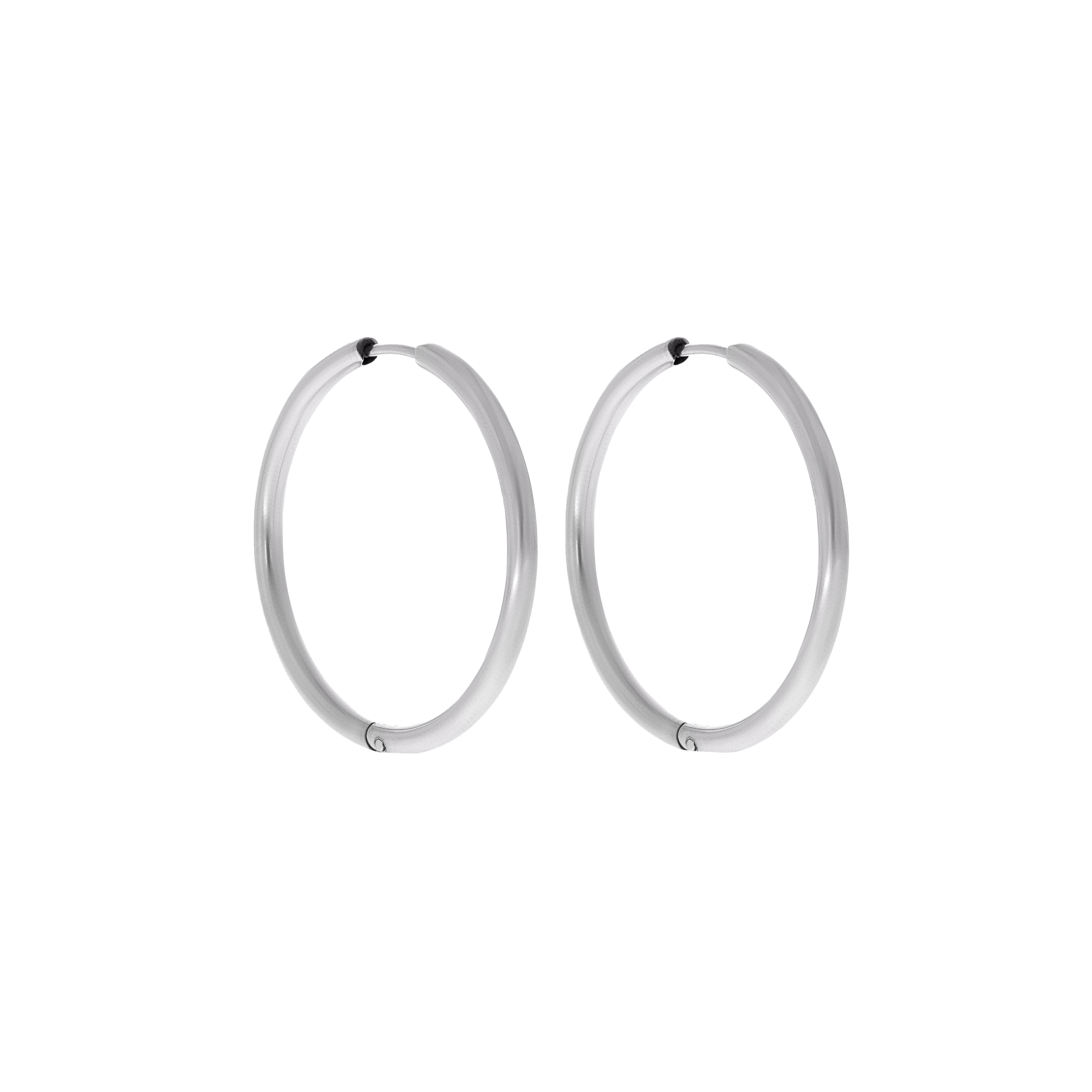 Thin Ruby Silver Earrings (6684668723313)